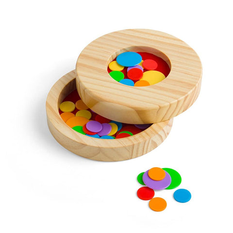 Bigjigs Toys Tiddly Winks Game, Wooden Toys, Board Games, Travel Games for Kids, Pocket Money Toys, Ages 3+