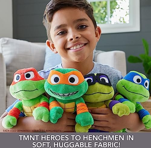 Mattel Teenage Mutant Ninja Turtles: Mutant Mayhem Plush Toys 4 Pack of 8 Inch Leonardo, Michelangelo, Raphael and Donatello, TMNT Movie