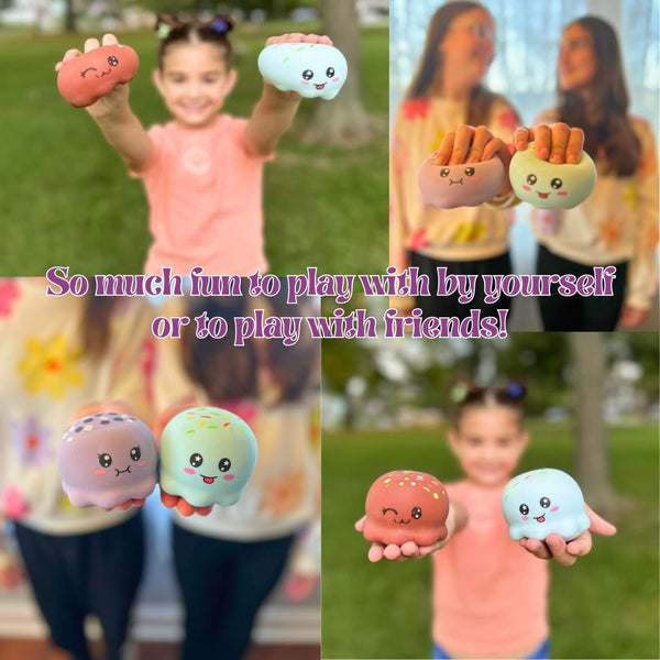 2 Pack Scoop Squad Squishy Ice Cream Scoops- Sassy and Boba