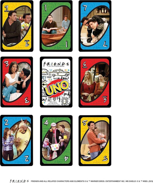 Mattel Games UNO Friends Card Game For Family, Adult & Party Nights, Collectible Inspired By Tv Series, 2-10 Players Ages 7+