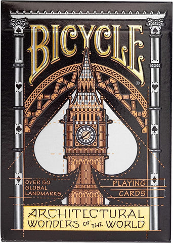 Bicycle Architectural Wonders of The World Playing Cards, Black