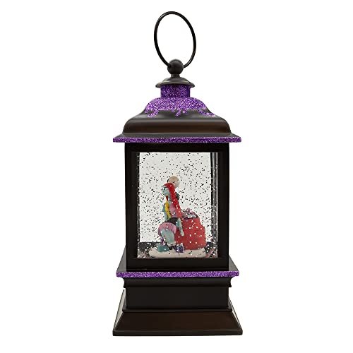 Disney Kurt Adler 9-Inch Battery-Operated Nightmare Before Christmas Jack and Sally Spinning Musical Light-Up Lantern Table Piece, No Size, Multi Color