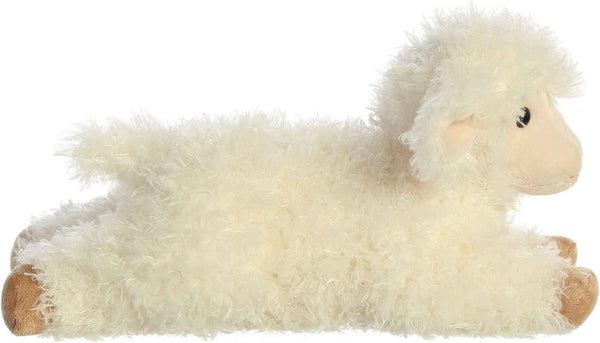 Aurora® Adorable Flopsie™ Luna Lamb™ Stuffed Animal - Playful Ease - Timeless Companions - White 12 Inches
