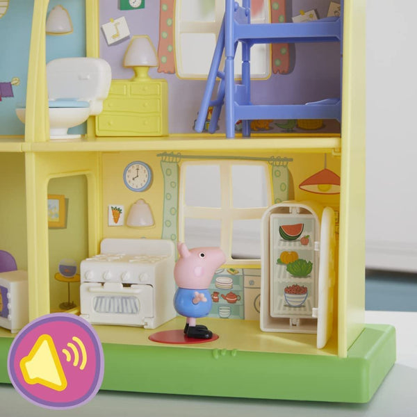 Peppa Pig Playtime to Bedtime House Toy - 3-Story, 5-Room Playset with Lights, Sounds & 3 Figures, Ages 3+