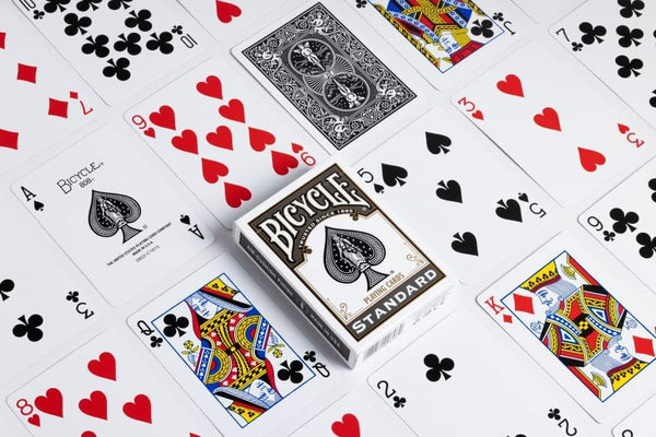 Bicycle Rider Back Black Playing Cards, Poker Size Standard Index, 1 Deck