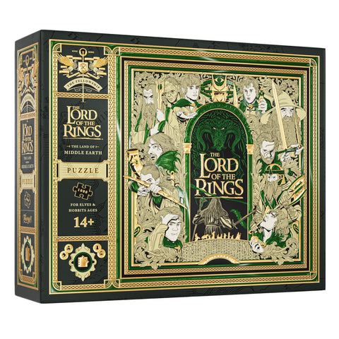 theory11 Lord of The Rings Jigsaw Puzzle - The Land Of Middle Earth - Officially Licensed 1,000 Piece Intermediate Puzzle for Ages 14+