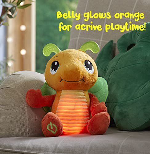 Playskool Glo Friends - Wigglebug Wiggle, Hop, Stop! - Interactive Soft Plush with 4 Modes - Games, Stories, Free Play, and Bedtime - SEL Toy, Ages 2+