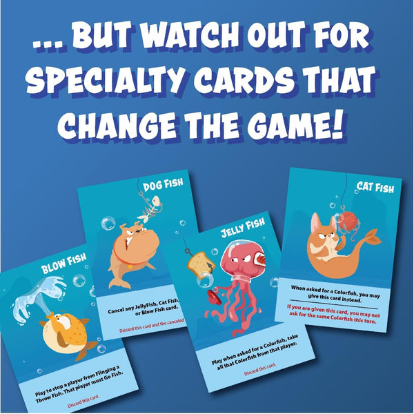 Gamewright - Throw Fish - It's Go Fish With A Twist! - 2-4 Players Age 5+