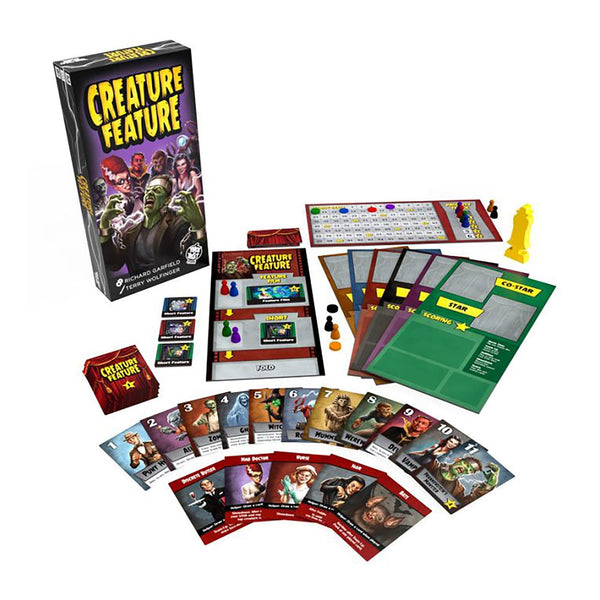 Trick Or Treat Studios Richard Garfield’s Creature Feature - Monster Themed Movie Agent Bluffing Board Game, 3-6 Players Ages 14+