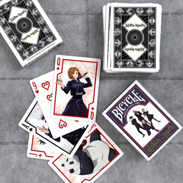 Bicycle Jujutsu Kaisen Collectible Standard 52 Deck of Cards, Poker Size, Anime Cartoon Gifts, Family & Kids Card Game Night