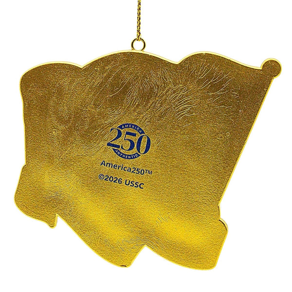 Kurt S. Adler 1776-2026 America 250th Anniversary 3-D Eagle Head With Flag Christmas Ornament