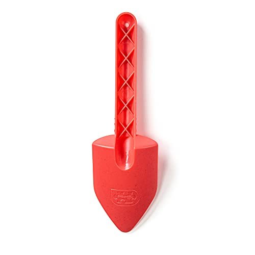 Bigjigs Toys Eco Spade for Kids (Coral Pink) - 20.5cm Wheat Fibre Toy Spade, Quality Sand Toys, Holiday Toys for Toddlers, Sand Shovels