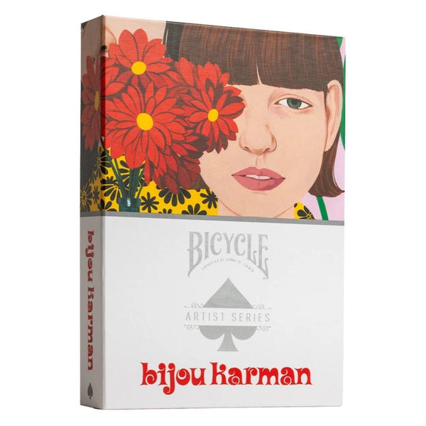 Bicycle Artist Series Bijou Karman Playing Cards Box Set, 2 Deck Collectible Poker Card Set with Book-Style Gift Box, Purple/Red
