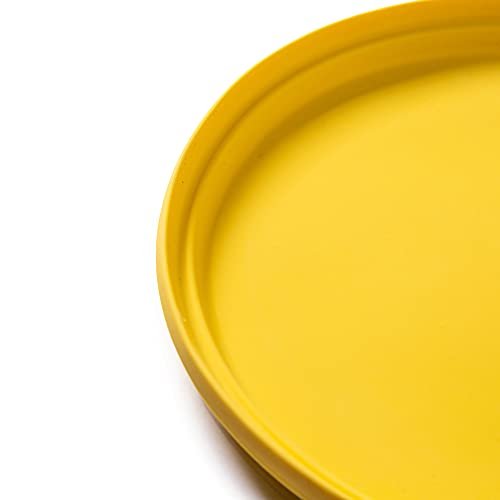 Bigjigs Toys Frisbee Flying Disc (Honey Yellow) - Silicone Frisbee for Kids, Quality Flying Saucers, Beach Toys & Garden Toys, Holiday Toys for Toddlers