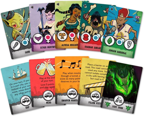 Trick Or Treat Studios TrollFest Board Game - Fantasy Rock Band Strategy Game, Designed by Bruno Faidutti & Camille Mathieu, 3-6 Players Ages 14+