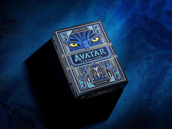 theory11 Avatar Premium Playing Cards, Poker Size Custom Index, Pearlescent Blue and Silver Foil Tuck Box