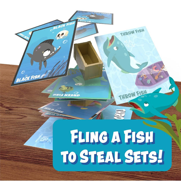 Gamewright - Throw Fish - It's Go Fish With A Twist! - 2-4 Players Age 5+