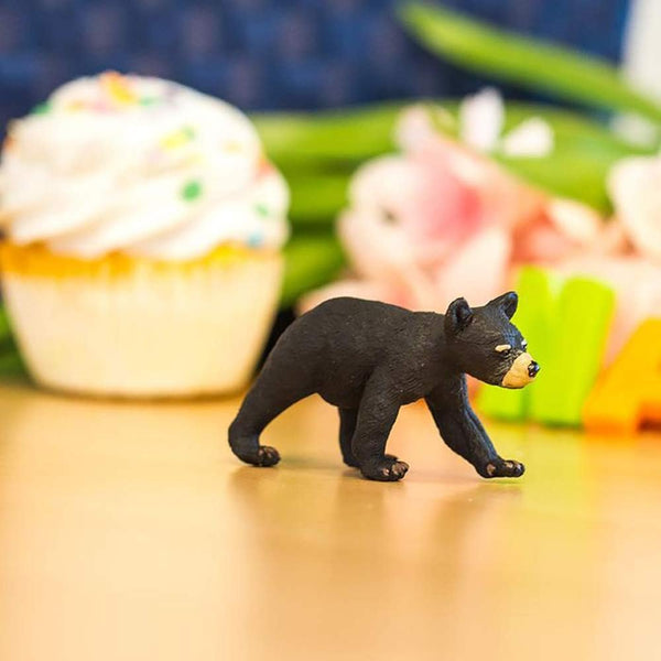 Safari Ltd. Black Bear Cub Figurine - Detailed 3" Plastic Model Figure - Fun Educational Play Toy for Boys, Girls & Kids Ages 1+