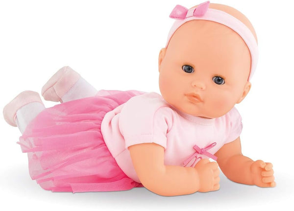 Corolle Bébé Calin Maeva Ballerina Baby Doll - 12" Soft Body Doll in Pink Tutu, Sleeping Eyes That Open and Close, Vanilla Scented, Mon Premier Poupon Collection for Ages 18 Months and up