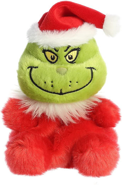 Aurora Dr. Suess Palm Pals Christmas Plush 3 Piece Bundle of 5" Santa Grinch with 5" Max and 5" Cindy-Lou Who