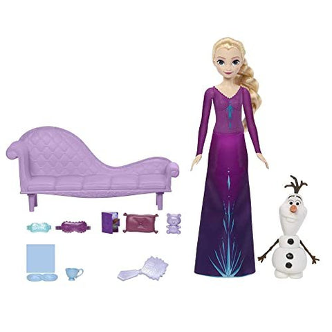 Mattel Disney Frozen Snow Dreams Elsa and Olaf 8-Piece Bedtime Set, Ages 3+