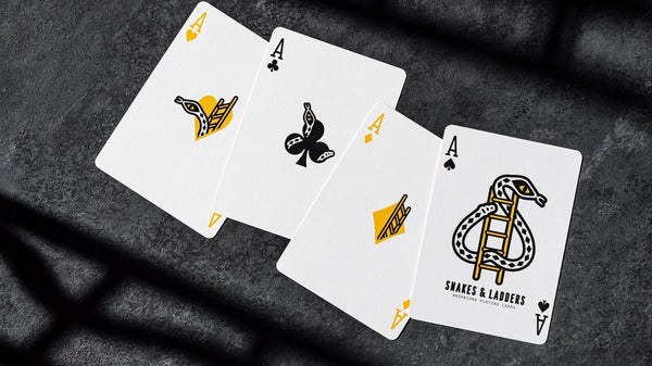 MECHANIC INDUSTRIES Snakes & Ladders Playing Cards - Animated Flip-Book Marked Deck, Poker Size Standard Index, Custom Faces, Snakebite Gaff and Reveal Jokers, Includes Magic Tutorials
