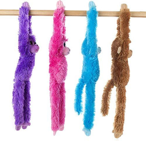 Aurora 18" Assorted Hanging Monkey Soft and Snuggly Stuffed Animal Plush, Multicolor (03360)