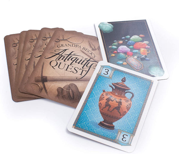 Grandpa Beck's Games - Antiquity Quest - A Set Collection Card Game Similar to Hand and Foot or Canasta, 2-8 Players Ages 10+ (First Edition)