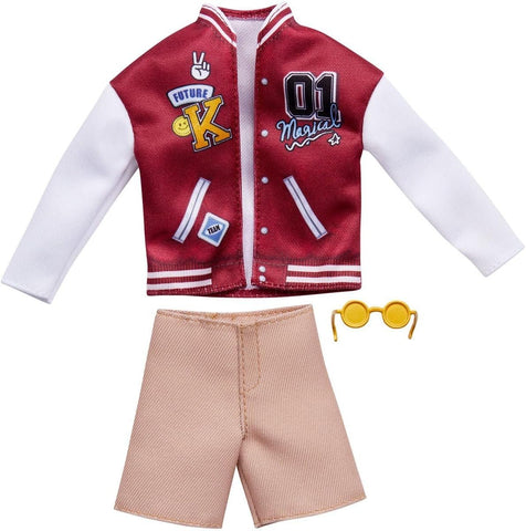 Barbie Fashion Pack HJT25 Ken Doll Clothes Outfit Bomber Jacket Shorts Sunglass