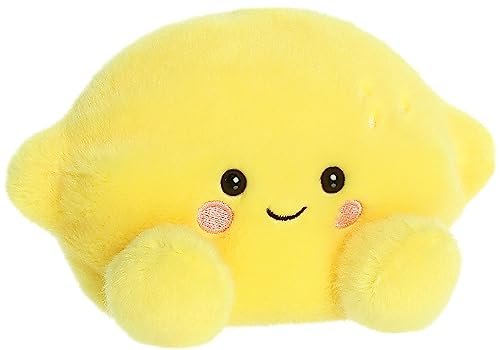 Aurora® Adorable Palm Pals™ Yuzu Lemon™ Stuffed Animal - Pocket-Sized Play - Collectable Fun - Yellow 5 Inches
