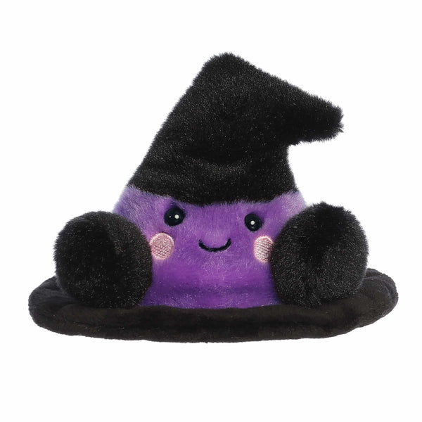Aurora® Spooky Palm Pals™ Rowena Witch Hat™ Stuffed Animal - Fun Collectible Plush for Kids and Adult Collectors - Perfect for Halloween Decorations and Gifts - Black 4 Inches