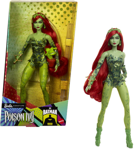 Barbie Signature Poison Ivy Collector Doll with Posable Body, Iconic Outfit, & Accessories, DC Batman 85th Anniversary Collectible for Adults