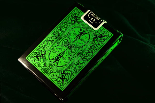 Bicycle Reverse Playing Cards (Green & Black) - Black Reversed Back USPCC Premium Deck for Magicians, Cardists & Collectors