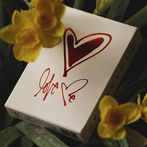 theory11 Love Me Premium Playing Cards, Red - Hand Illustrated, Sustainably Produced