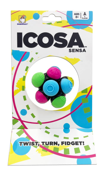 Brainwright Icosa Sensa Atomic Fidget Ball - Twist, Turn & Fidget Spinner Toy