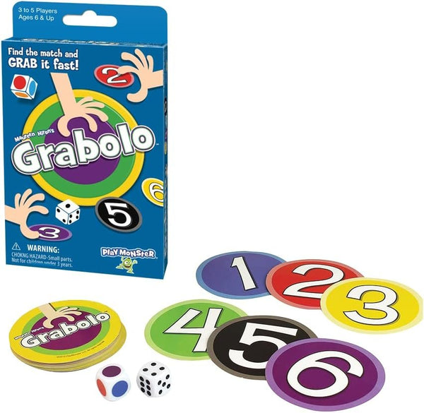 PlayMonster Grabolo Fast-Paced Matching Card Game, 3-5 Players, Ages 6+