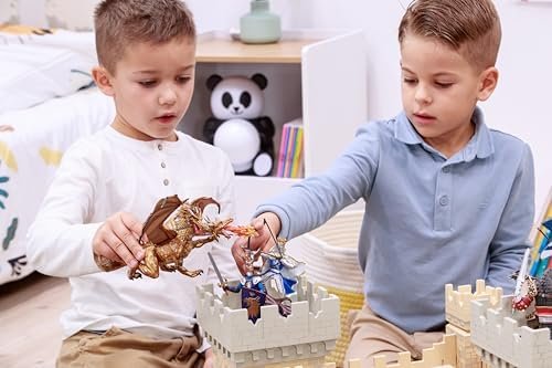 Papo Mini Knights Castle (33107) - Medieval Toy Playset for Boys and Girls, Ages 3+, Multi