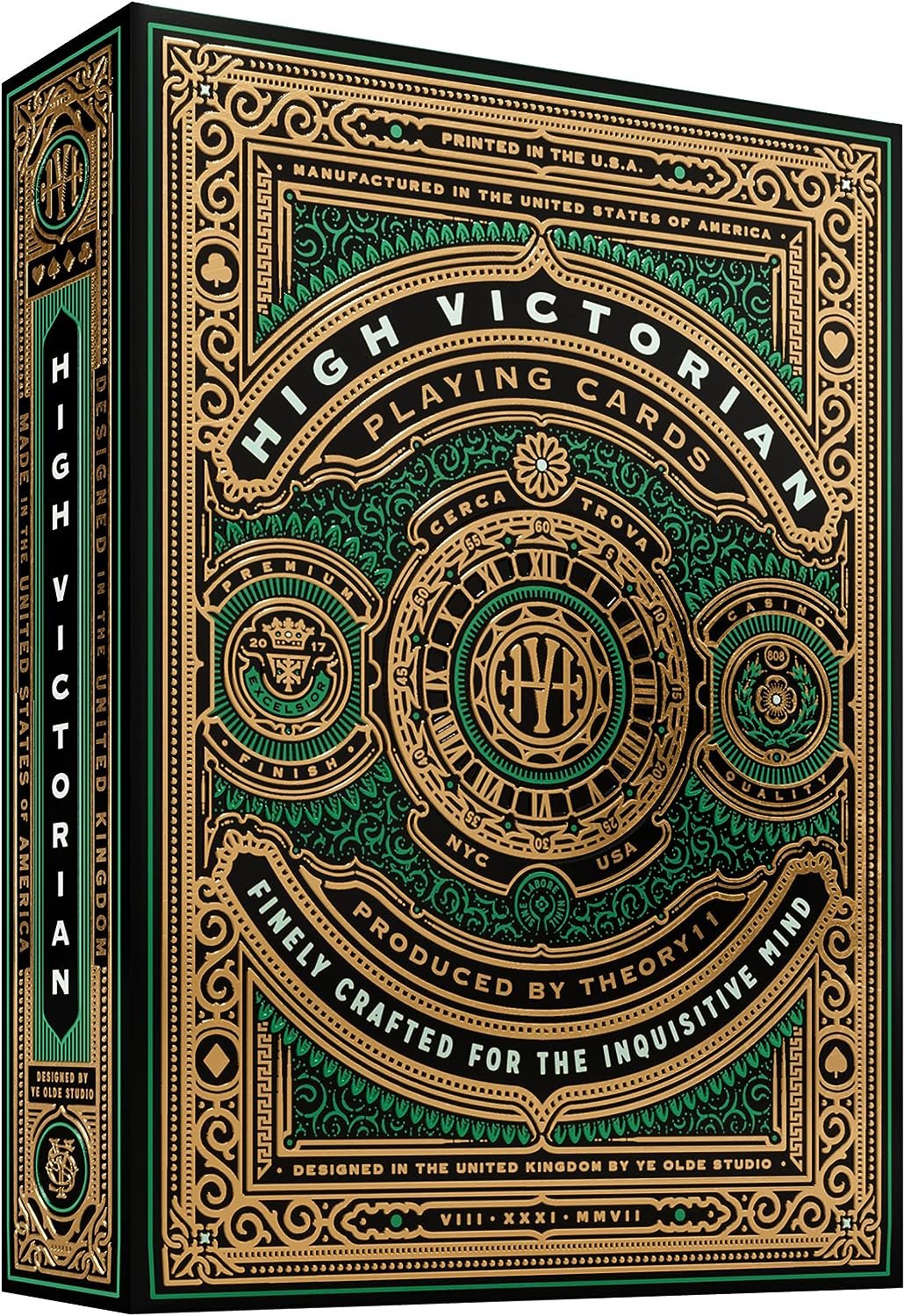theory11 High Victorian Green Playing Cards, Poker Size Standard Index