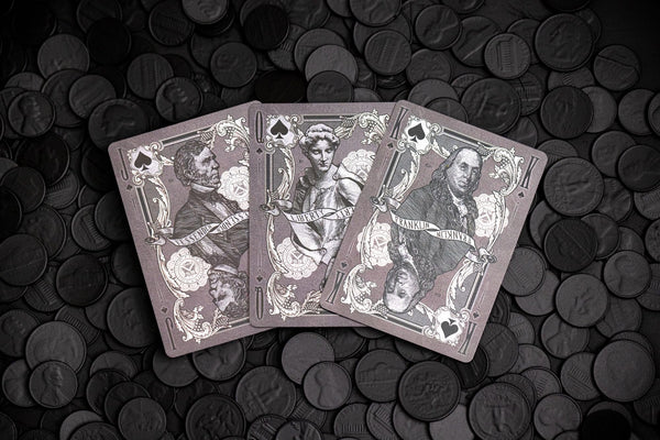 Kings Wild Project Black Reserve Note Luxury Playing Cards – Standard Edition, Poker Size, Custom Index, Collectible Deck