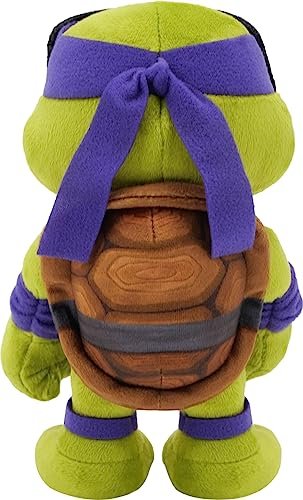 Mattel Teenage Mutant Ninja Turtles: Mutant Mayhem Donatello Plush Toy, 8 Inch Purple Masked Soft Doll of TMNT Movie Character Tech Genius Planner Donnie