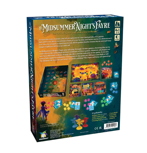 Gamewright - A Midsummer Nights Fayre - An Enchanting Dice Game with a Twist in The Tale! - 2-5 Players Ages 8+