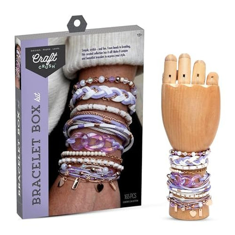 Craft Crush Bracelet Making Kit - Friendship Bracelet Kit, Jewelry Making Supplies, Friendship Bracelets, Bracelets for Teen Girls, Makes 8 Friendship Bracelets, Ages 13+