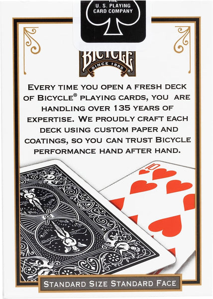 Bicycle Rider Back Black Playing Cards, Poker Size Standard Index, 1 Deck