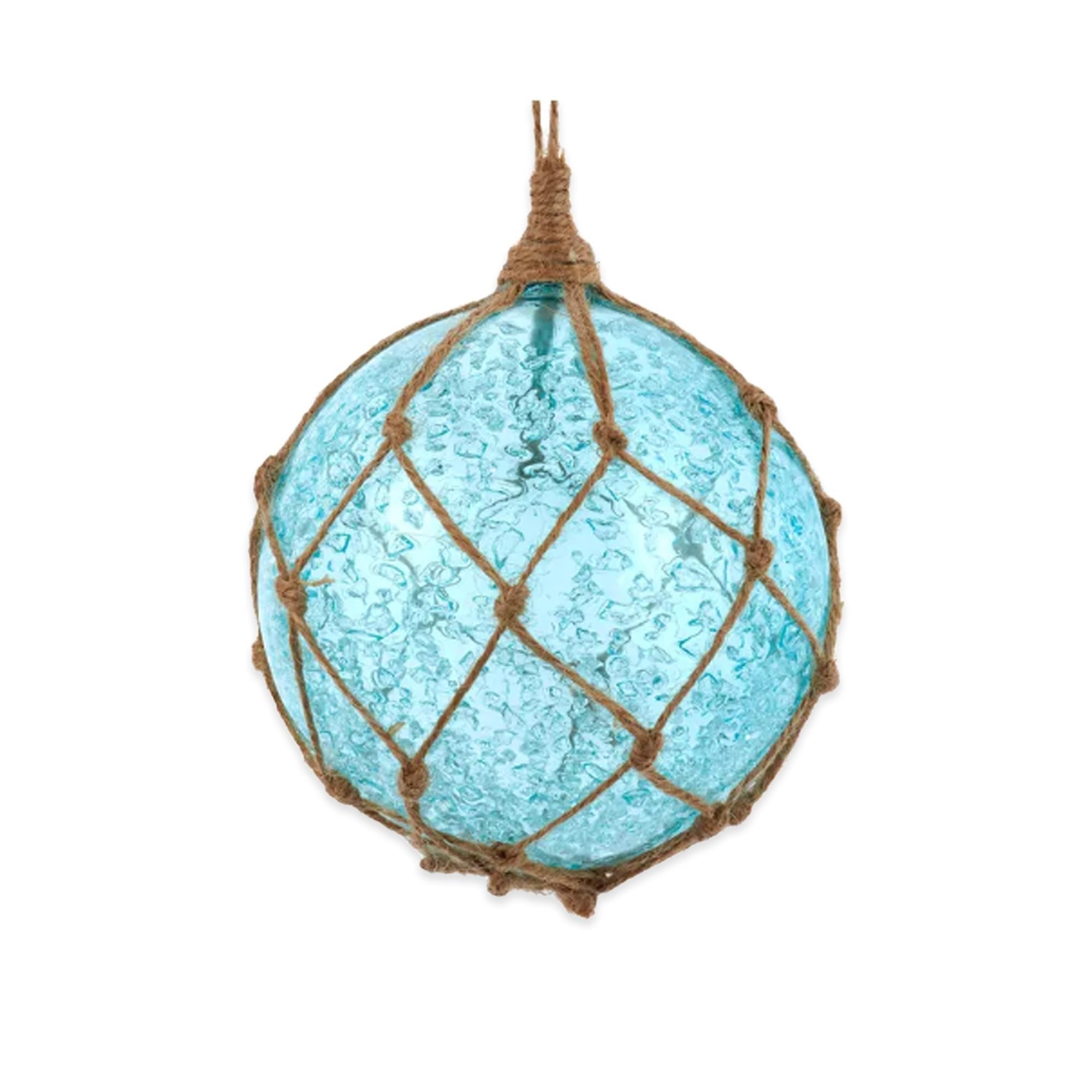 Kurt Adler Glass Blue Buoy Style Ornament 100mm