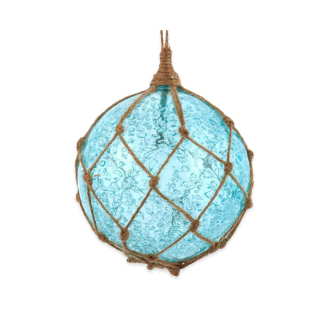 Kurt Adler Glass Blue Buoy Style Ornament 100mm