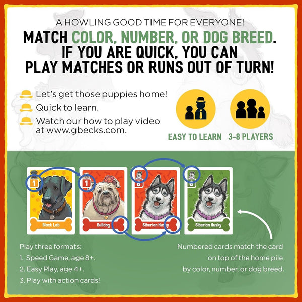 Grandpa Beck's Games Nuts About Mutts - Family-Friendly Hand-Elimination Card Game - for Kids, Teens, and Adults - from The Creators of Cover Your Assets - 3-8 Players, Ages 7+