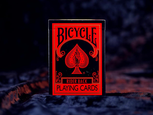 Bicycle Reverse Playing Cards (Red & Black) - Black Reversed Back USPCC Premium Deck for Magicians, Cardists & Collectors