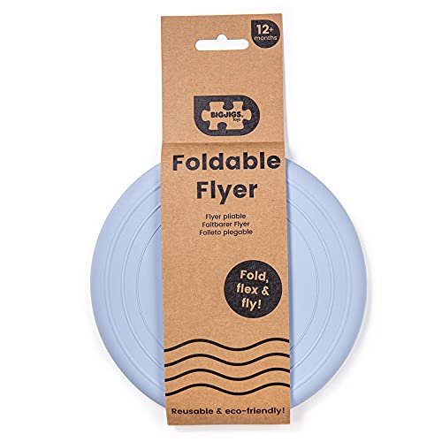 Bigjigs Toys Frisbee Flying Disc (Dove Grey) - Silicone Frisbee for Kids, Quality Flying Saucers, Beach Toys & Garden Toys, Holiday Toys for Toddlers