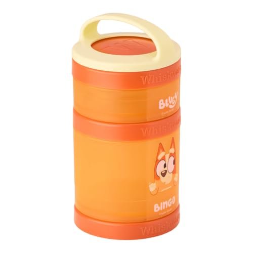 Whiskware Bluey Snack Stacks - Portable, Stackable, Secure and Convenient Twist ‘n Lock Snacking Containers, 3-Pack