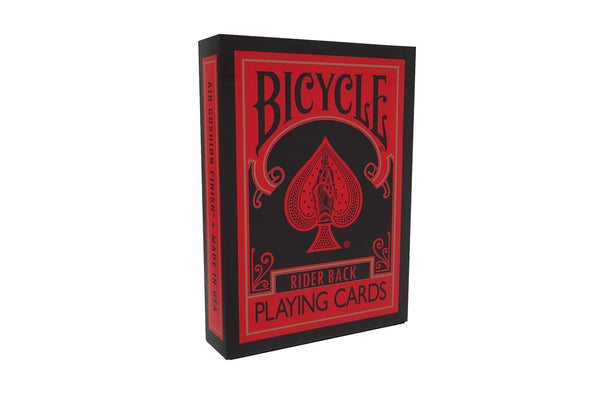 Bicycle Reverse Playing Cards (Red & Black) - Black Reversed Back USPCC Premium Deck for Magicians, Cardists & Collectors
